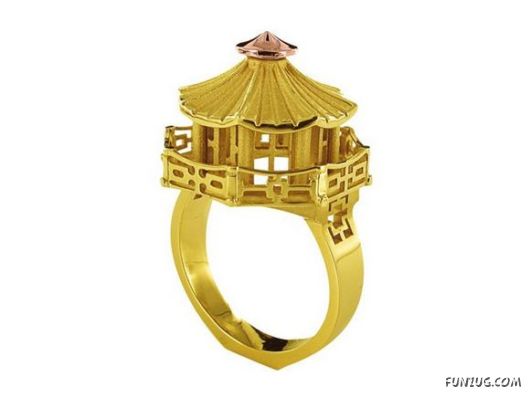 Creative Houses On Finger Rings