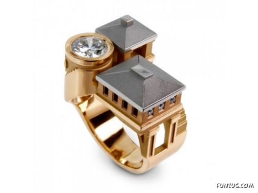 Creative Houses On Finger Rings