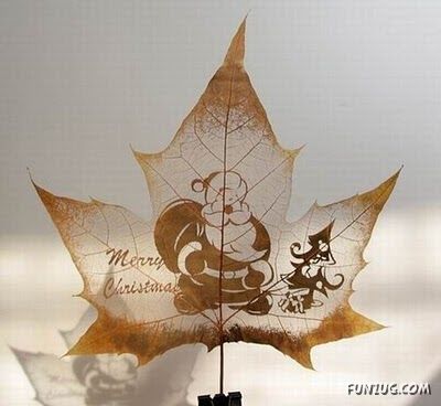 Stunning Leaf Carving Artwork