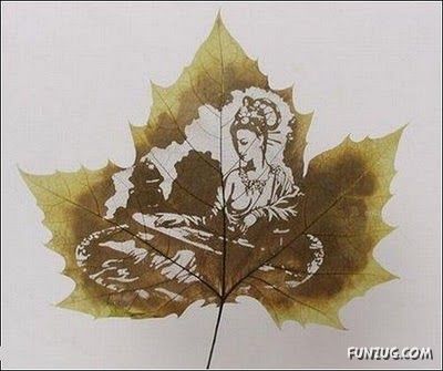 Stunning Leaf Carving Artwork