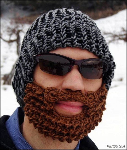 Funny Beard Head Knit Caps