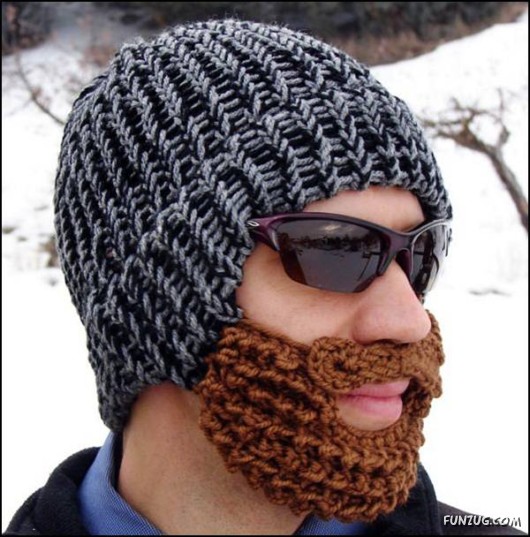 Funny Beard Head Knit Caps
