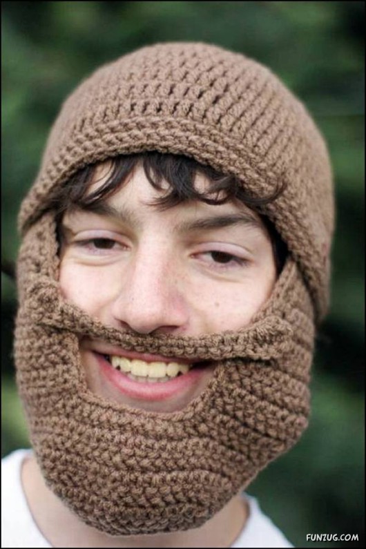 Funny Beard Head Knit Caps