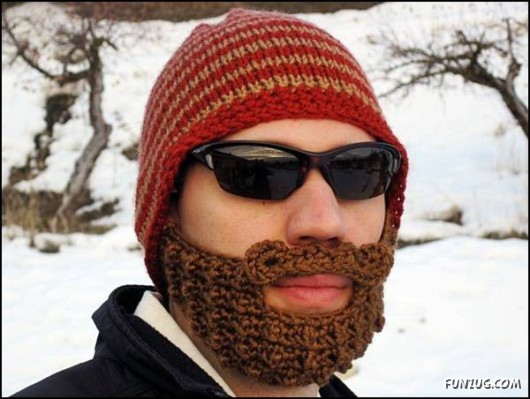 Funny Beard Head Knit Caps