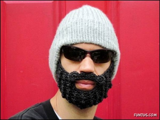 Funny Beard Head Knit Caps