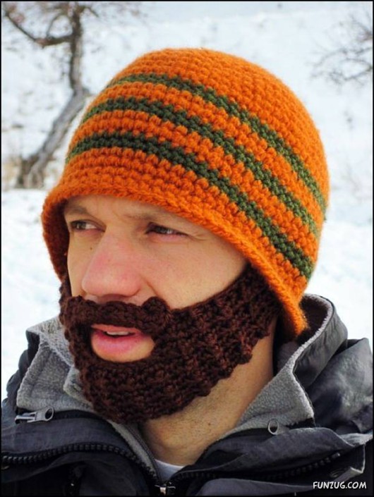 Funny Beard Head Knit Caps