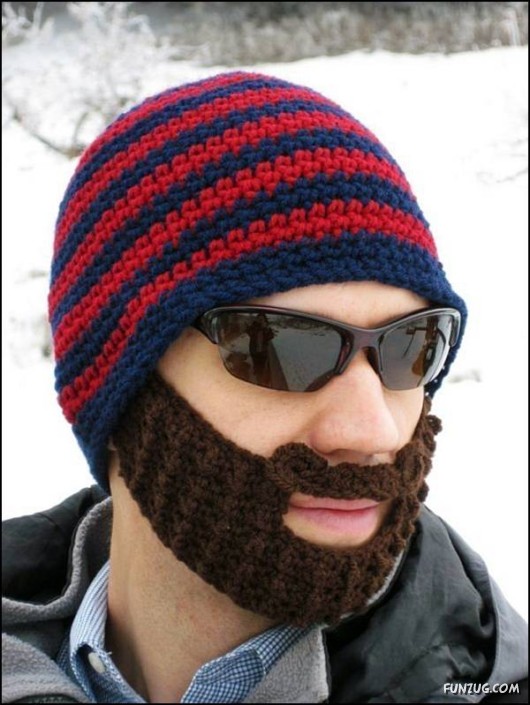 Funny Beard Head Knit Caps