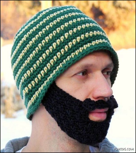 Funny Beard Head Knit Caps