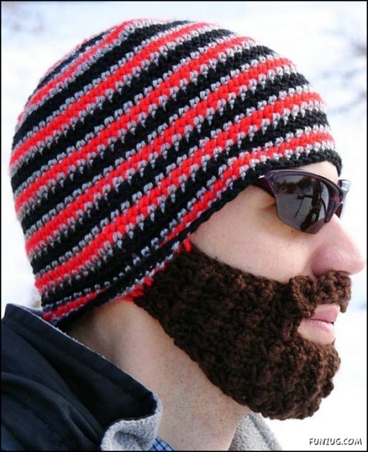 Funny Beard Head Knit Caps