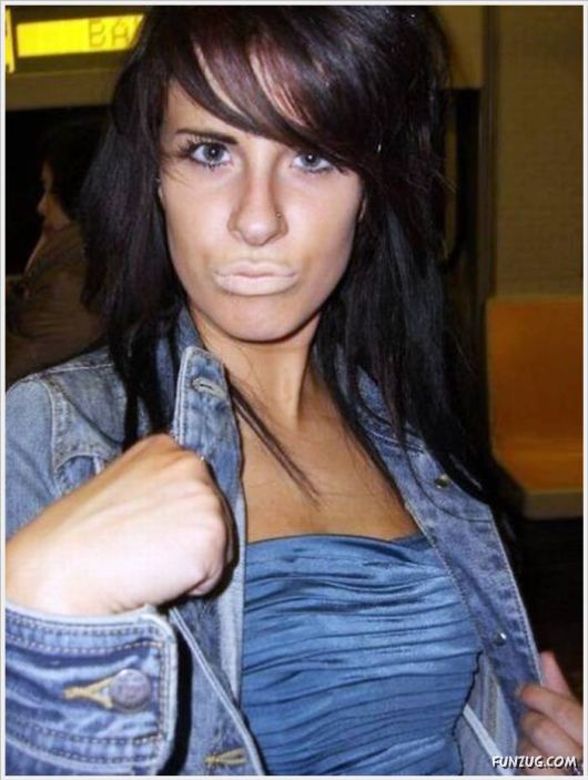 Funny Galz Making Duck Face