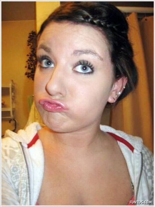 Funny Galz Making Duck Face