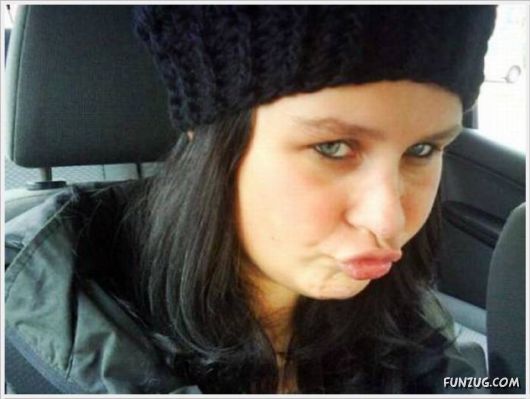 Funny Galz Making Duck Face
