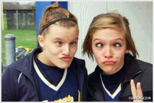 Funny Galz Making Duck Face