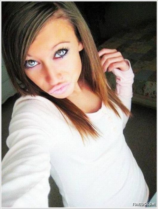 Funny Galz Making Duck Face