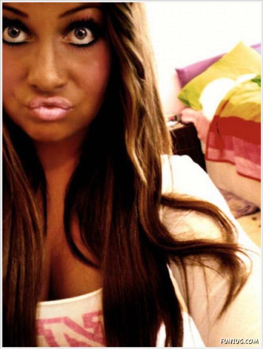 Funny Galz Making Duck Face