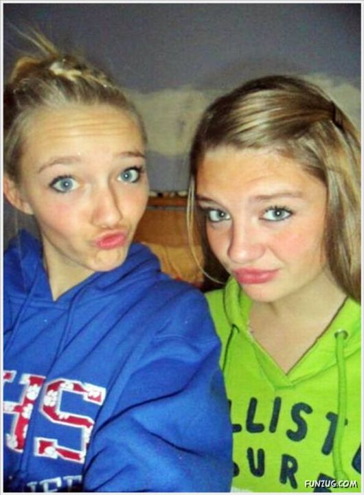 Funny Galz Making Duck Face