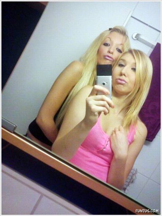 Funny Galz Making Duck Face