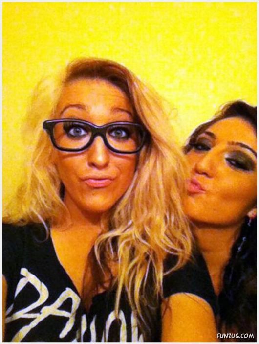 Funny Galz Making Duck Face