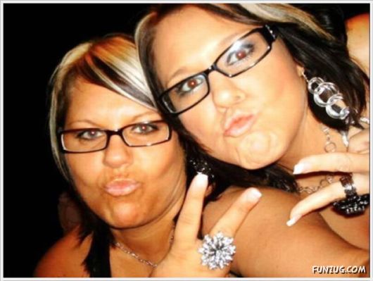 Funny Galz Making Duck Face