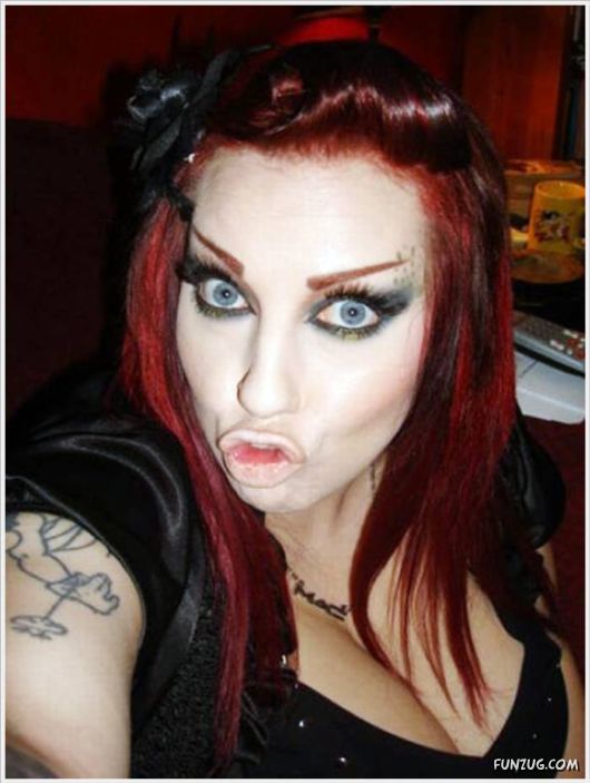 Funny Galz Making Duck Face