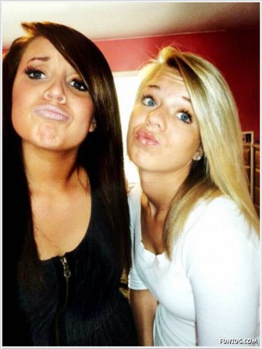 Funny Galz Making Duck Face