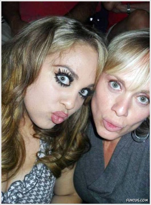 Funny Galz Making Duck Face