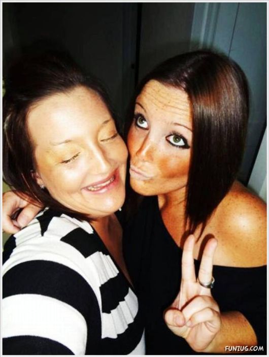 Funny Galz Making Duck Face