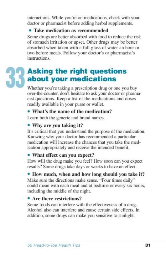 50 Head To Toe Health Tips