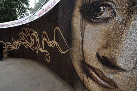 Worlds Largest Painting with Coffee Beans