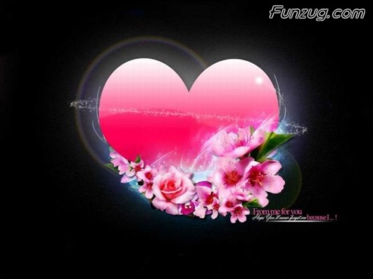 Click to Enlarge - Beautiful Floral Valentine Hearts