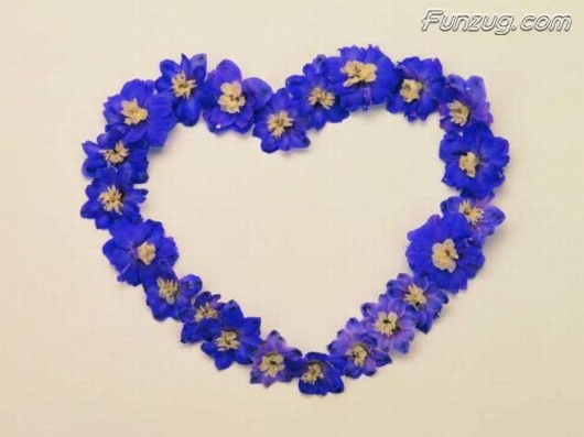 Click to Enlarge - Beautiful Floral Valentine Hearts