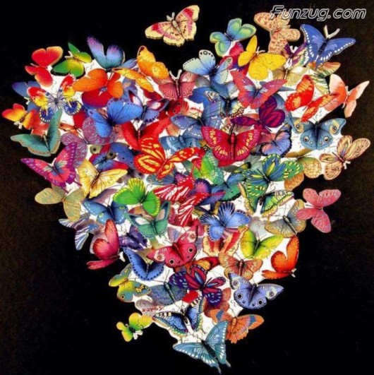 Click to Enlarge - Beautiful Floral Valentine Hearts