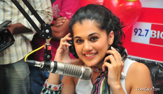 Smiling Actress Tapsee Gossiping At Big Fm