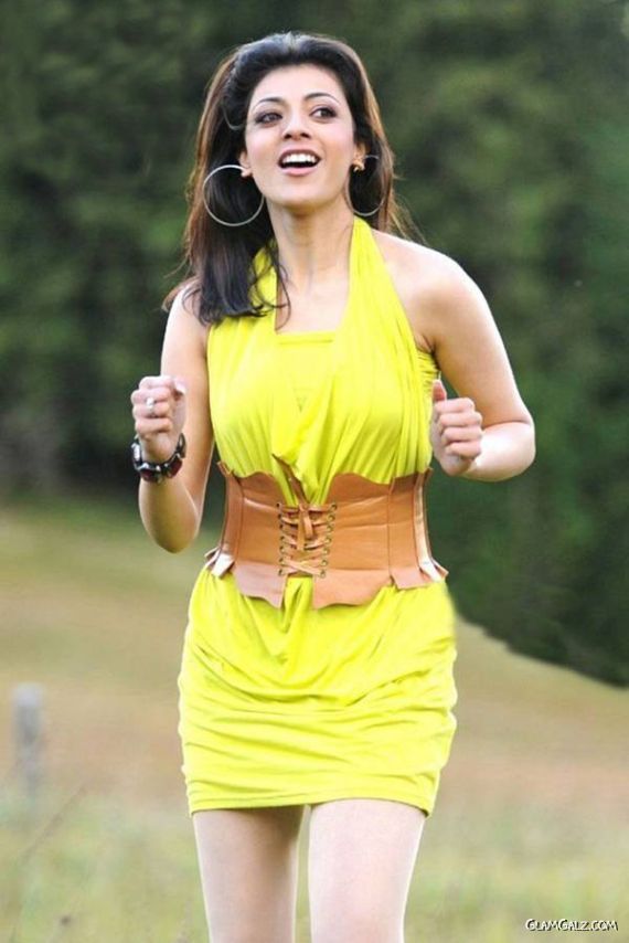 Lovely Kajal Agarwal in Yellow Dress