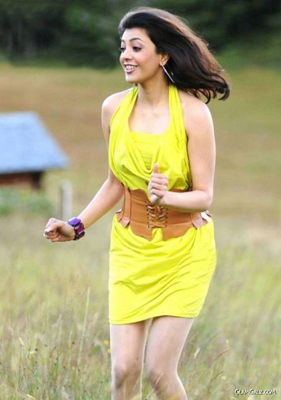 Lovely Kajal Agarwal in Yellow Dress