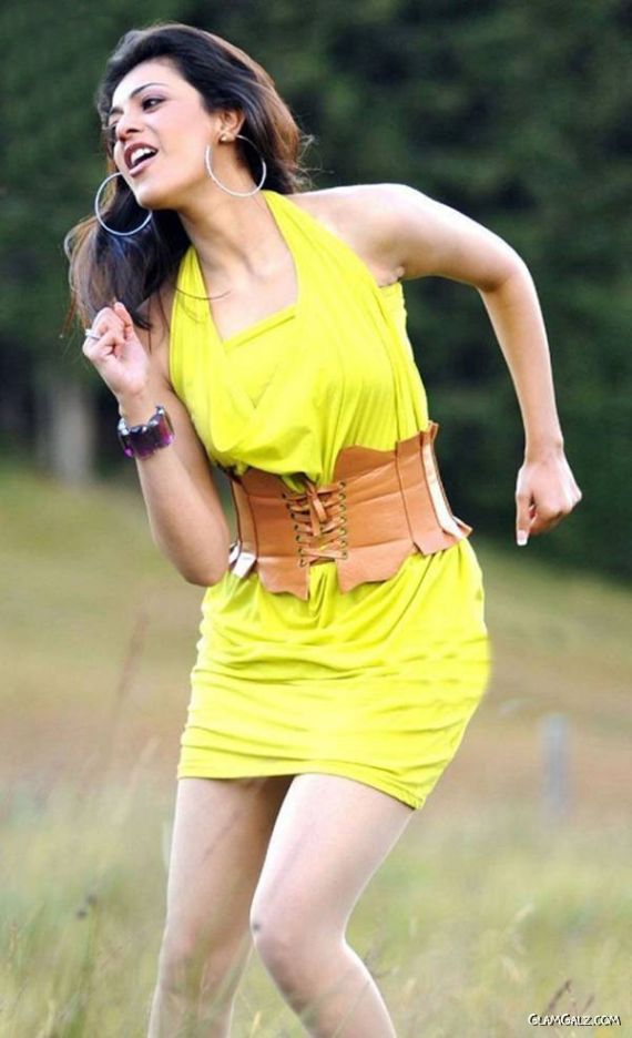 Lovely Kajal Agarwal in Yellow Dress
