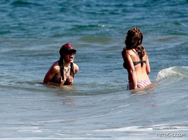 Avril Lavigne in Full Bikini Fun