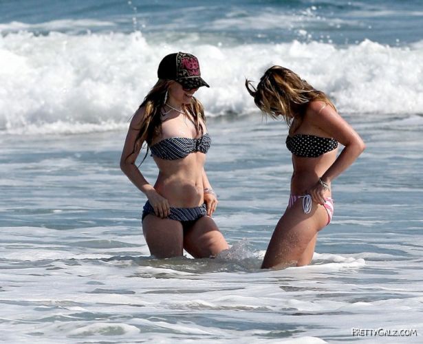 Avril Lavigne in Full Bikini Fun