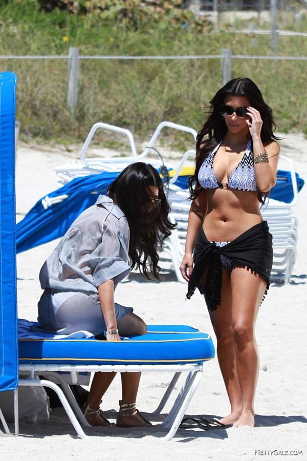 Miss Kardashian in Bikini at Miami