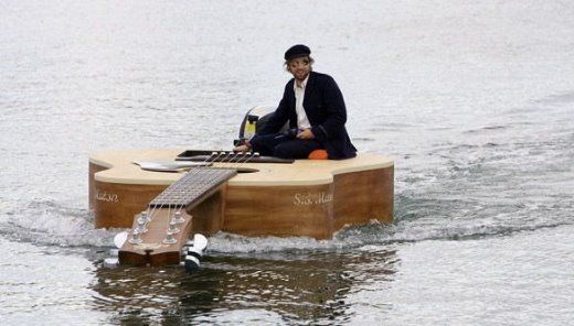 Floating Guitar of Josh Soldering